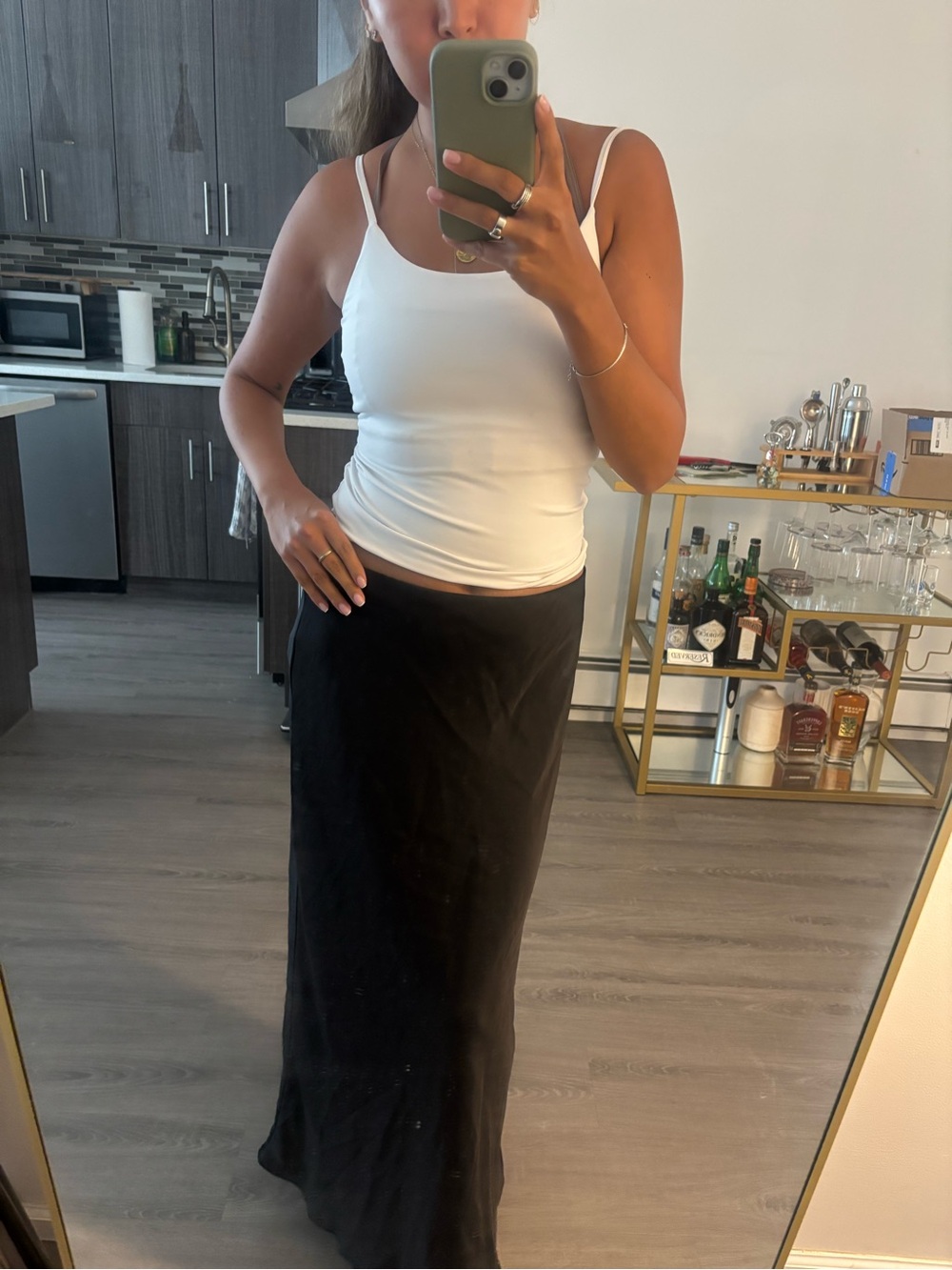 Zara Satin Slip Skirt